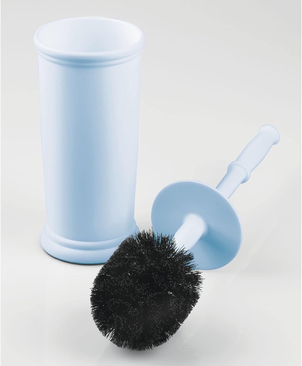 mDesign Metal Freestanding Slim Toilet Bowl Brush and Holder