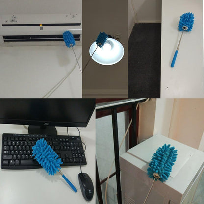 Microfiber Extendable Hand Dusters Washable Dusting Brush with Telescoping Pole for Cleaning Car, Computer, Air Conditioning, TV and Else Pack of 3