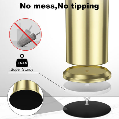 Stain Nickel Toilet Brush and Holder，Extra Long Handled Toilet Brush for Bathroom，Stainless Steel Heavy Duty Toilet Bowl Brush,Removable Inner Bowl,Deep Cleaning Dense Bristles Brush -Space Saving