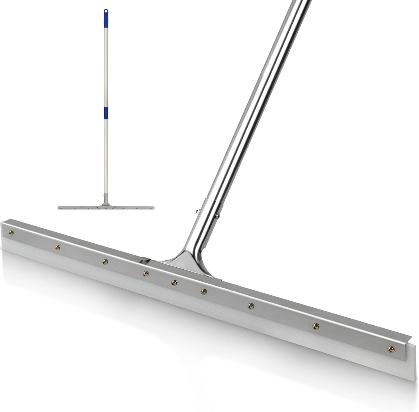 MHM AquaSlide PushPro – 28-Inch Heavy Duty Squeegee for Concrete Floors & Wet Surfaces | Industrial Rubber Blade Water Removal Tool for Garages, Warehouses, Driveways & Commerical Use
