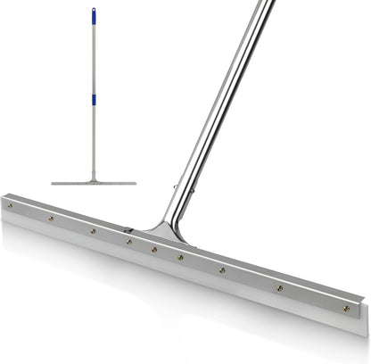MHM AquaSlide PushPro – 28-Inch Heavy Duty Squeegee for Concrete Floors & Wet Surfaces | Industrial Rubber Blade Water Removal Tool for Garages, Warehouses, Driveways & Commerical Use