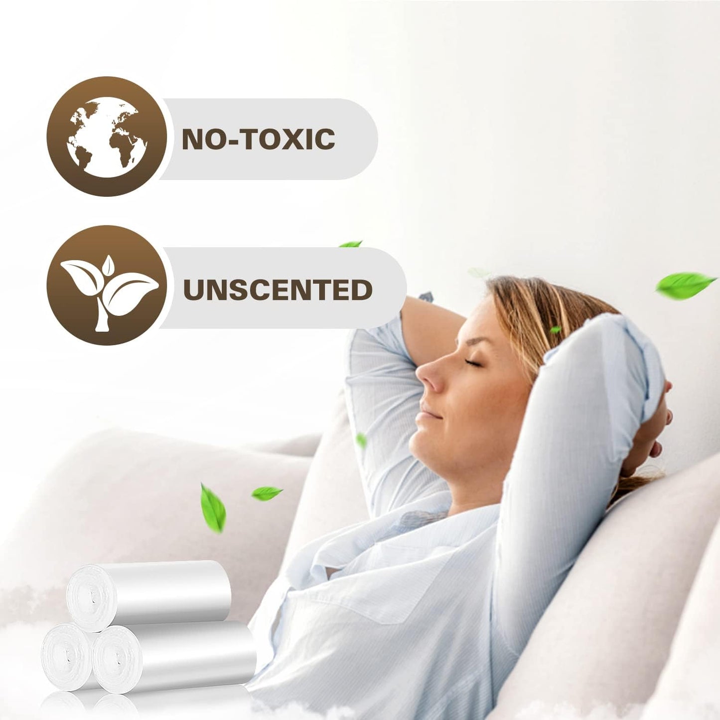 CHARMOUNT 4 Gallon Trash Bag - Unscented 4 Gallon Garbage Bags for Bathroom, Kitchen, Bedroom, 105 Count (15 Liter) …