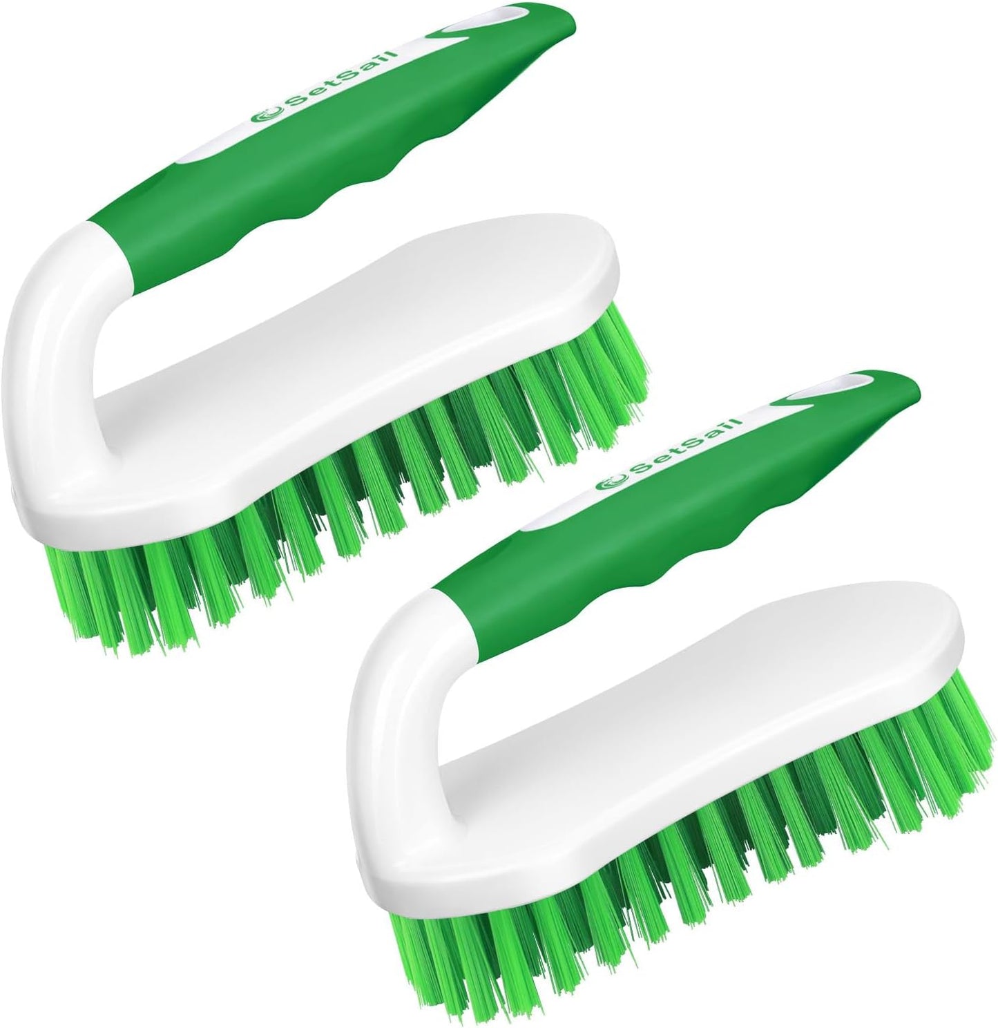 SetSail Scrub Brush, Heavy-Duty Scrub Brushes for Cleaning with Stiff Bristles Cleaning Brush for Shower, Bathroom, Carpet, Kitchen and Bathtub Scrubber - 2 Pack