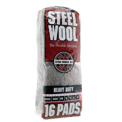 Homax - 33873210009 Steel Wool, Extra Fine Grade #000, 12 Pads