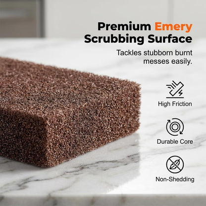 Magic Emery Cleaning Sponge Rust Remover, 2026 New Nano Carborundum Sponge, Pot Scrubber Scouring Pad Kitchen Magic Cleaning Sponge for Removing Rust Cleaning Pots and Pans (4pcs)