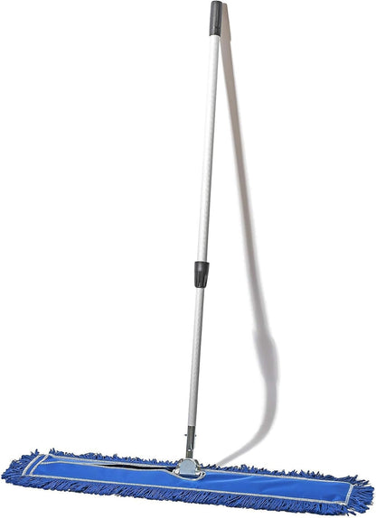 48 Inch Blue Commercial Dust Mop & Floor Sweeper with Extendable Handle – Mop for Hardwood, Tile, and Concrete Floor Cleaning