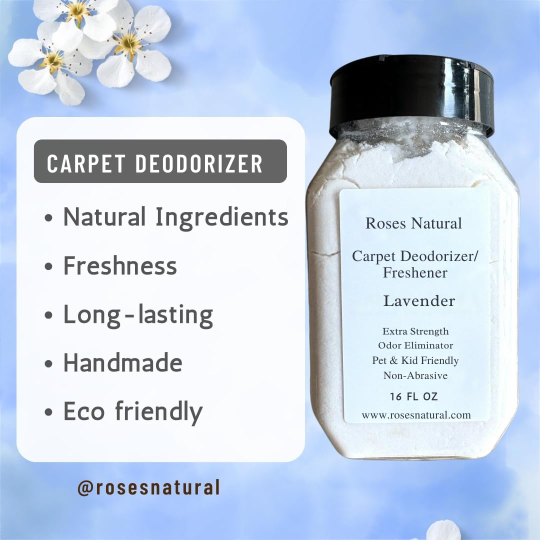 Carpet Deodorizer & Freshener, Pet & Kid-Friendly, Odor Eliminator (Vanilla, 4 oz)