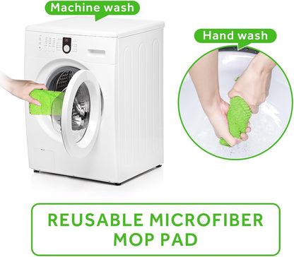16.5 inch Mop Pads Refills, 3 Pack Microfiber Reusable Replacement Mop Pads Flat Replacements Heads for Wet Or Dry Floor Cleaning and Scrubbing, Grey Tassel Cloth