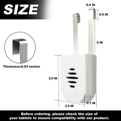 Toilet Tank Tablet Holder, Hanging Toilets Bowl for Toilets Tank Tablet, Plastic & Stainless Steel Tablets Organizer Reduces Dissolved Residue Buildup, Toilet Tank Accessory, White