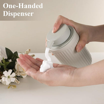 BosilunLife Dish Hand Soap Dispenser - Liquid Pump Soap Dispenser for Bathroom Decro 12oz Ceramic Kitchen Dish Dispenser with Rust-Proof Liquid Pump Modern Refillable Lotion Bottles