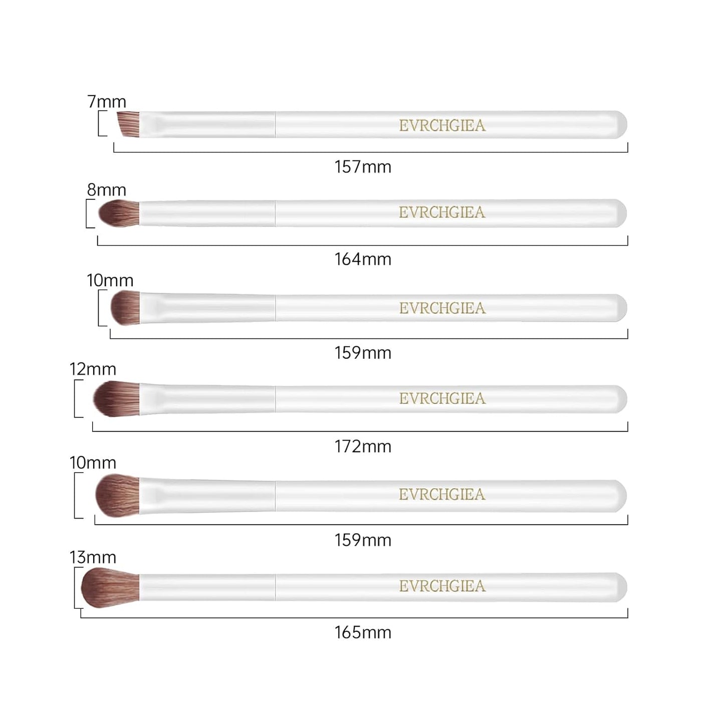 Eye Makeup Brush Set, 6 Pcs Professional Blending Eyeshadow Makeup Brushes for Concealer Eyebrows Eyeliner, Soft Hairs & Wood Handle