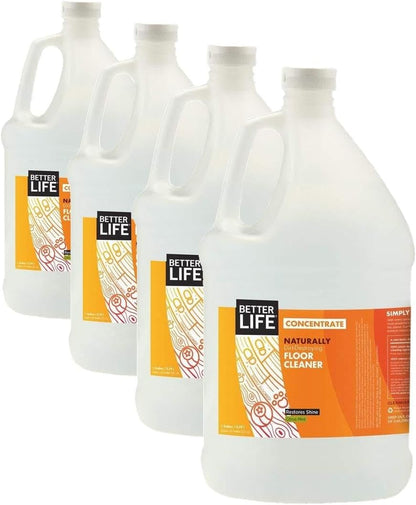 Better Life Floor Cleaner - Liquid Multipurpose Cleaner for Wood, Tile, Laminate, Vinyl, Bamboo - Hardwood Floor Cleaner for Mopping - Citrus Mint, 32 Fl Oz (Pack of 2)