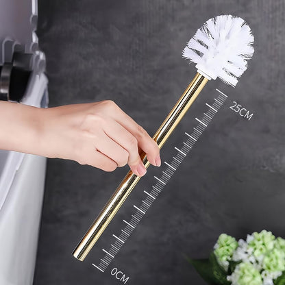 Toilet Brush and Holder Set - Toilet Bowl Brush and Holder with Sturdy Bristles Bathroom Accessories Toilet Cleaner Brush for Bathroom (White)