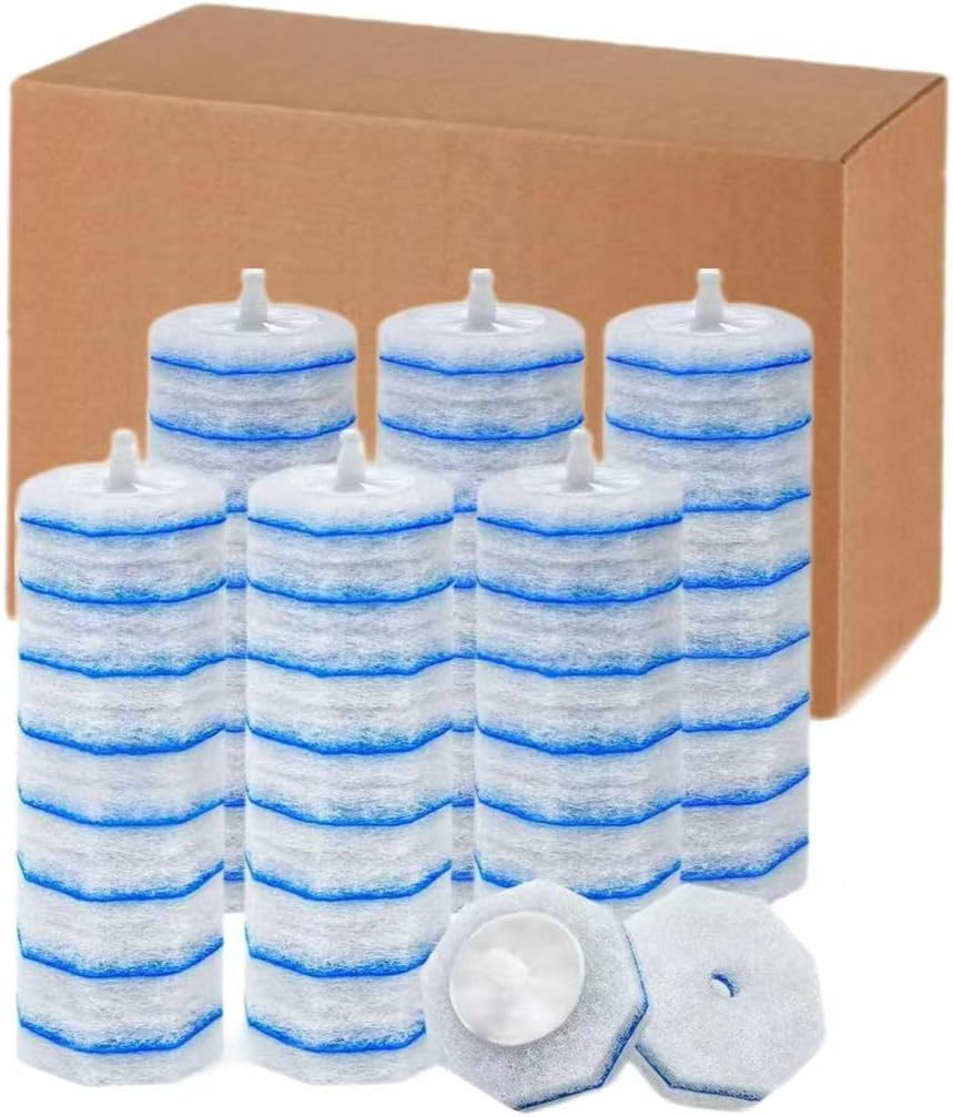60 Count Toilet Bowl Wand Refills for Clorox,Disposable Toilet Bowl Cleaner Refill Pads for Most Toilet System,Disposable Toilet Brush refills for Bathroom Cleaning