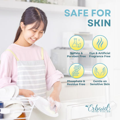 Non Toxic Dish Soap Bar – Natural Solid Dish Soap with Lemon Scent – Eco Friendly, Zero Waste, Plastic Free Kitchen Dishwashing Block – Long-Lasting, Gentle on Hands and Tough on Grease – Made in USA