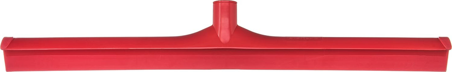 SPARTA 24" Floor Squeegee Replacement Head, Seamless Rubber with Rust-Free Plastic Frame for HACCP Compliance, Heavy-Duty Industrial Use, Thermoplastic Rubber, 24 Inches, Red