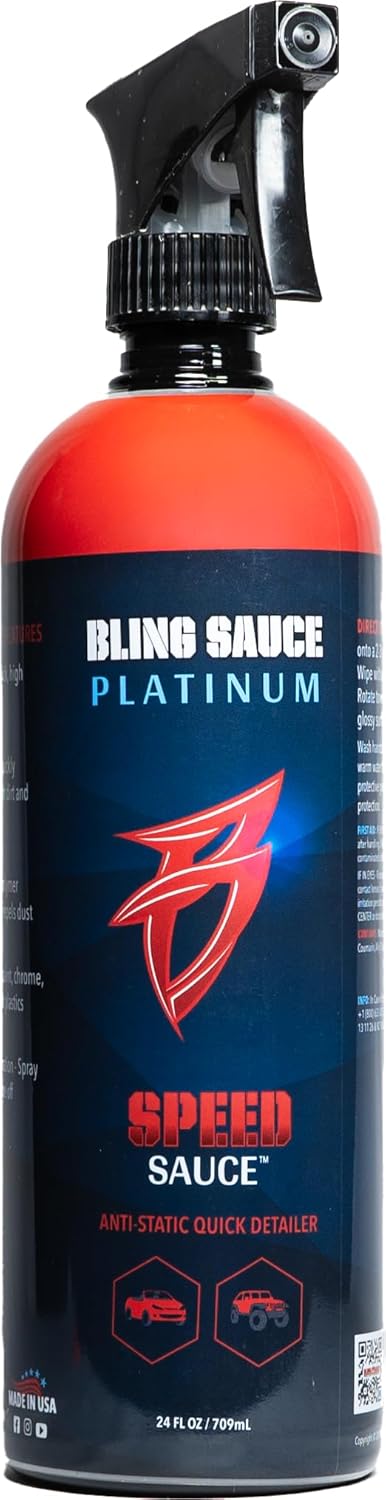 Bling Sauce Platinum Spots Sauce, Heavy-Duty Hard Water Spot Remover for Cars, Trucks, SUVs, 24oz.