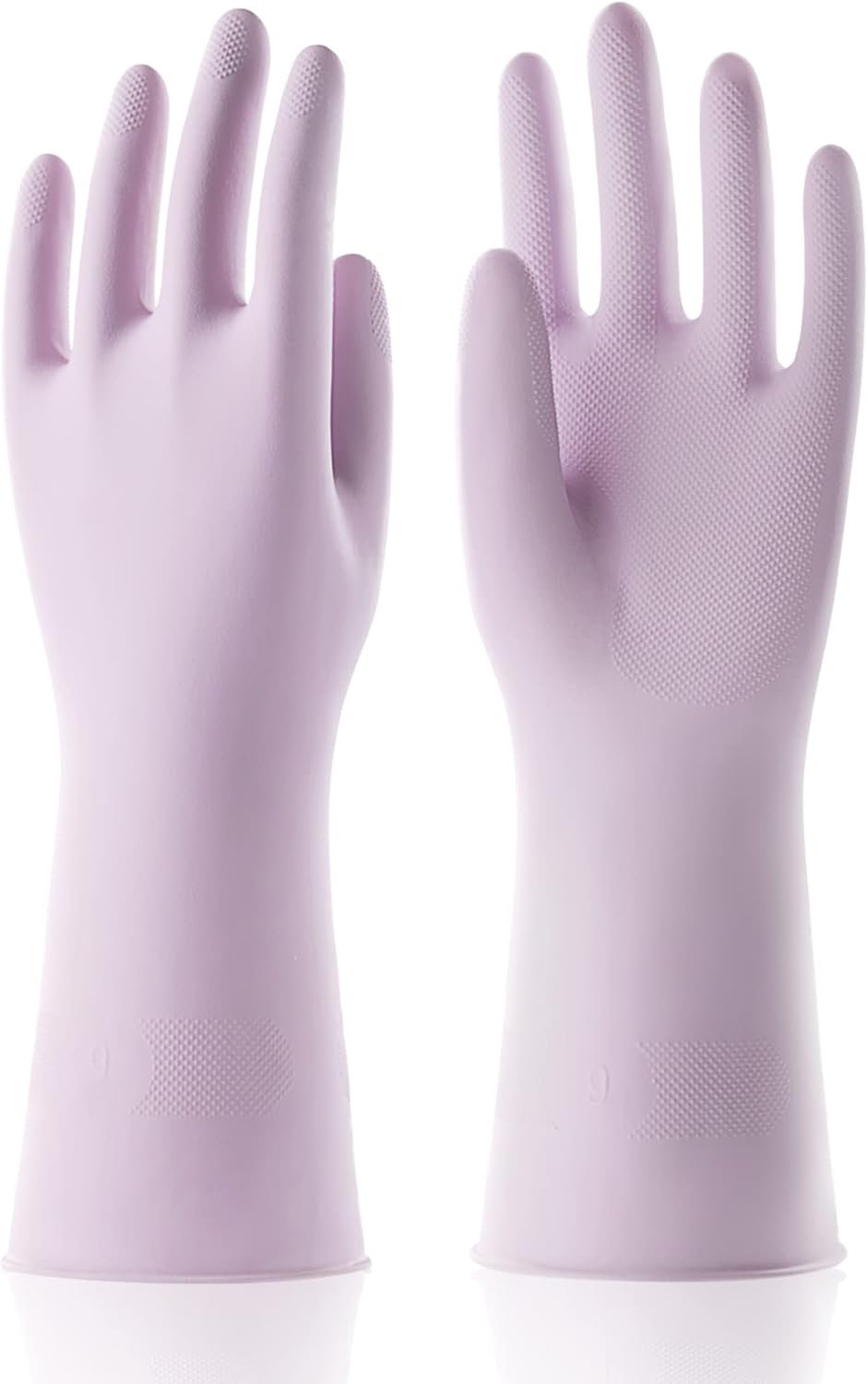 COOLJOB 3 Pairs Colorful Household Gloves with Cotton Liner & Non-slip Grip, Water Resistant Reusable Dish Washing Rubber Gloves for Kitchen & Bathroom Cleaning, Medium