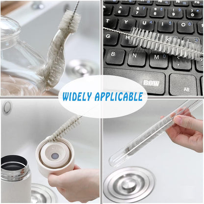 10 Pcs Wire Tube Brushes for Cleaning Pipe Tube Brass Brush Stainless Steel Round Wire Brush Brass Pipe Cleaning Brush Wire Pipe Cleaner Brush for Auto Parts, Bottles, Tubes, 8 Sizes, 8 inch