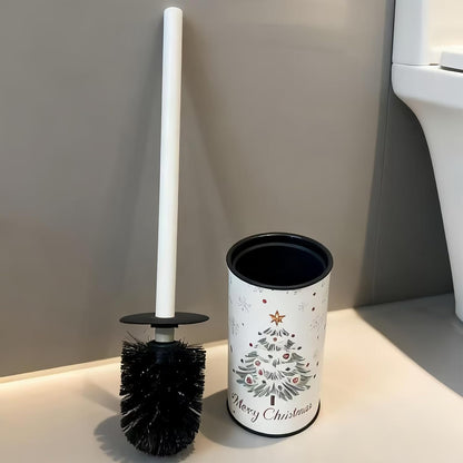 Toilet Brush and Holder Set - Toilet Bowl Brush and Holder with Sturdy Bristles Bathroom Accessories Toilet Cleaner Brush for Bathroom (White)