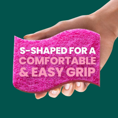 Scotch-Brite Delicate Clean Non-Scratch Scrub Sponge, 3 Nonscratch Kitchen Sponges for Gentle Cleaning of Porcelain, Fine china, Stemware, Nonstick Pots and Pans, Mirrors, Faucets, and More