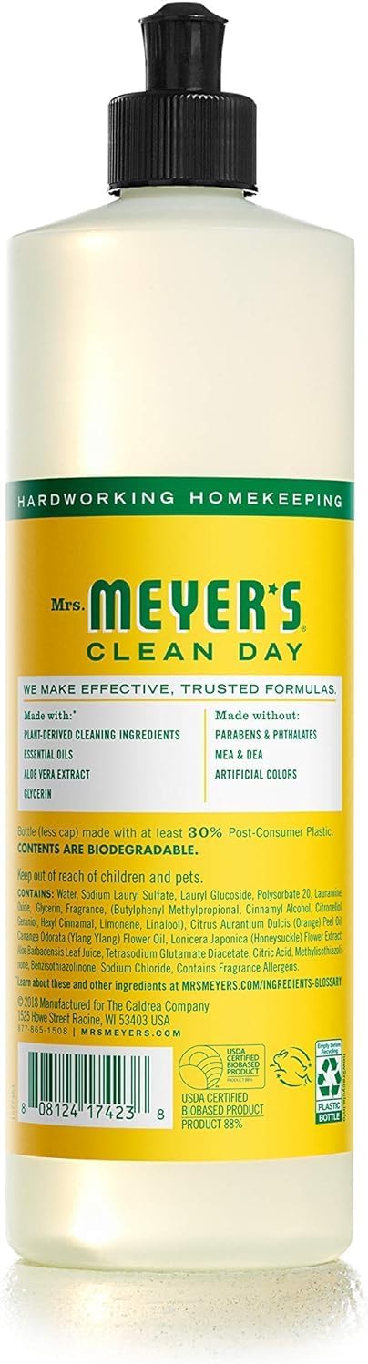 Mrs. MEYER'S Kitchen Set, Dish Soap, Hand Soap, and Multi-Surface Cleaner, 3 CT (Snowdrop)