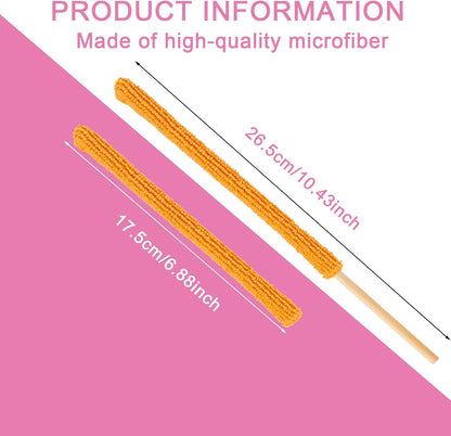 15 Pcs Fan Cleaning Brush, 26.5cm/10.43inch Air Vent Cleaner,Microfiber Detail Air Conditioner Vents Cleaners Car Crevice Clean Tool Small Duster Sticks Blinds Dusters for Cleaning Dusting Tools