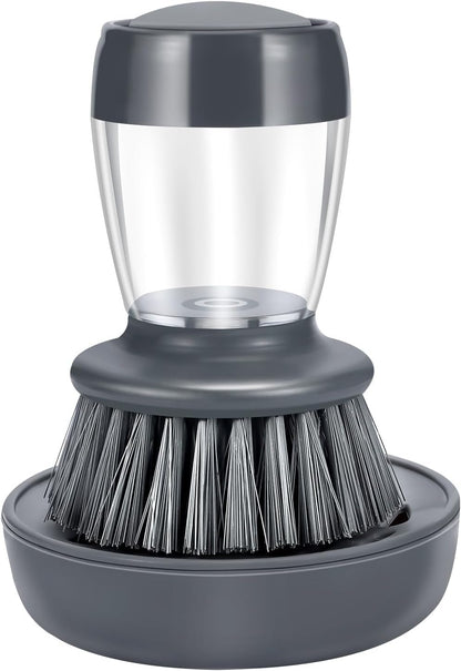Soap Palm Brush Storage Set, 1 Piece Kitchen Brush with Bracket for Cleaning Pots, Pans and Sinks Scrub Brush Kitchen Scrub Brush