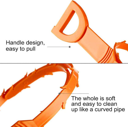 Drain Clog Remover Snake Tool for Hair and Debris, Unclog Toilet, Sink, Shower, Bathtub, Sewer
