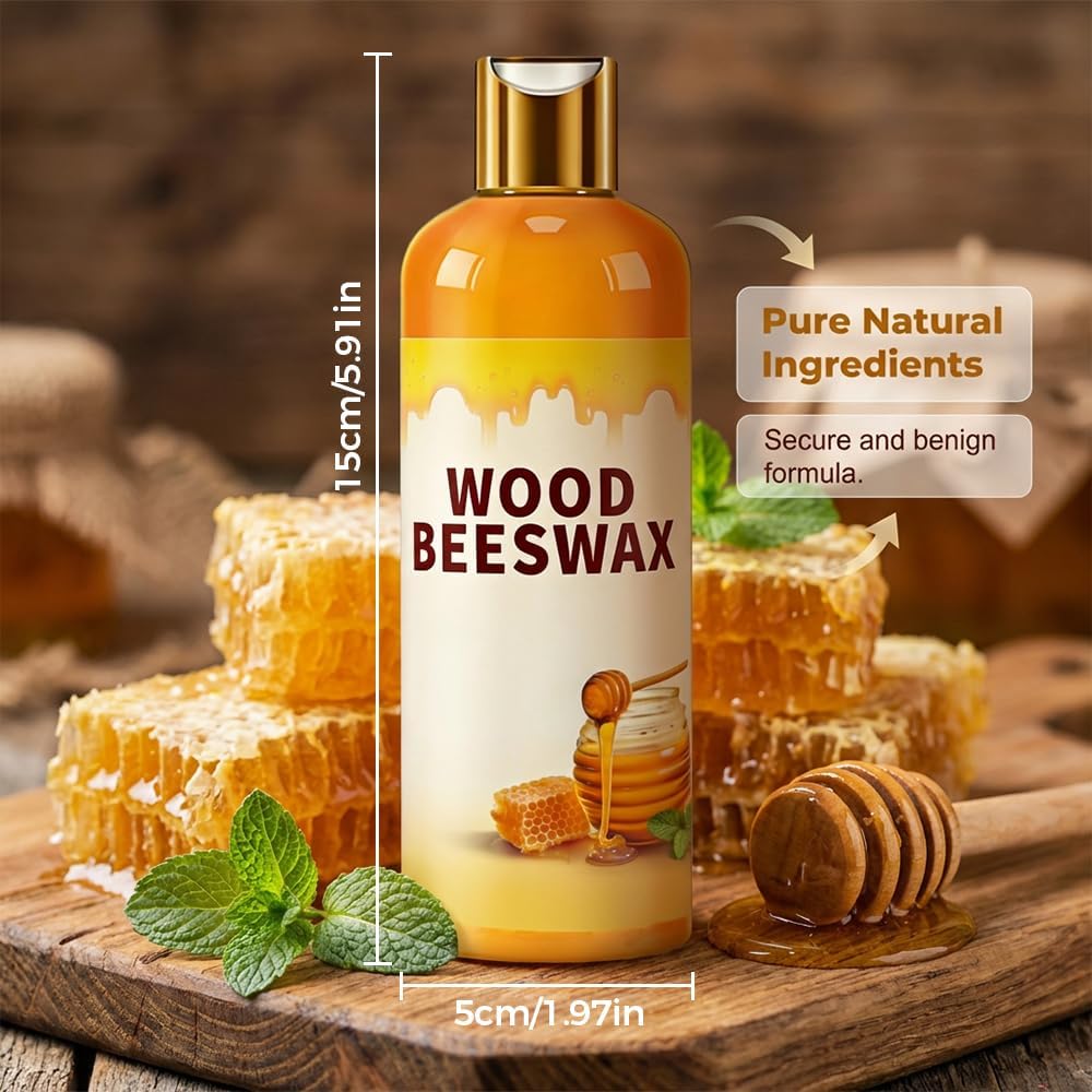 Beeswax Wood Polish, 2026 New Natural Beeswax Furniture Polish and Cleaner Micro Molecularized Essential Oil Spray Furniture Restorer for Floors Cabinets Tables (1PCS 120ML)