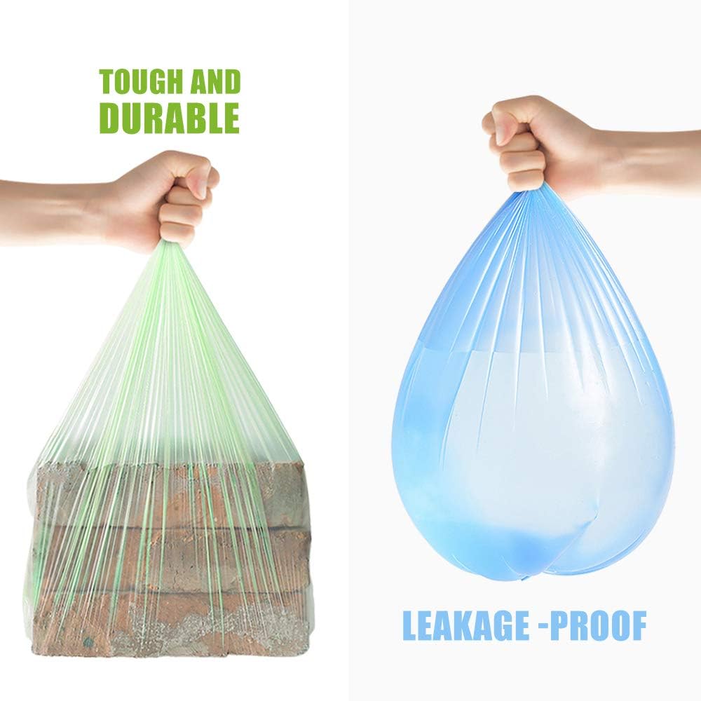 Teivio Large Clear Trash Bags 55-60 Gallon 20 Counts Fit 50,55,60,Gal All Purpose Garbage Bags, Extra Large Lawn and Leaf Bags Outdoor Trash Can Liner, Drum Liners, Workshops, Backyard