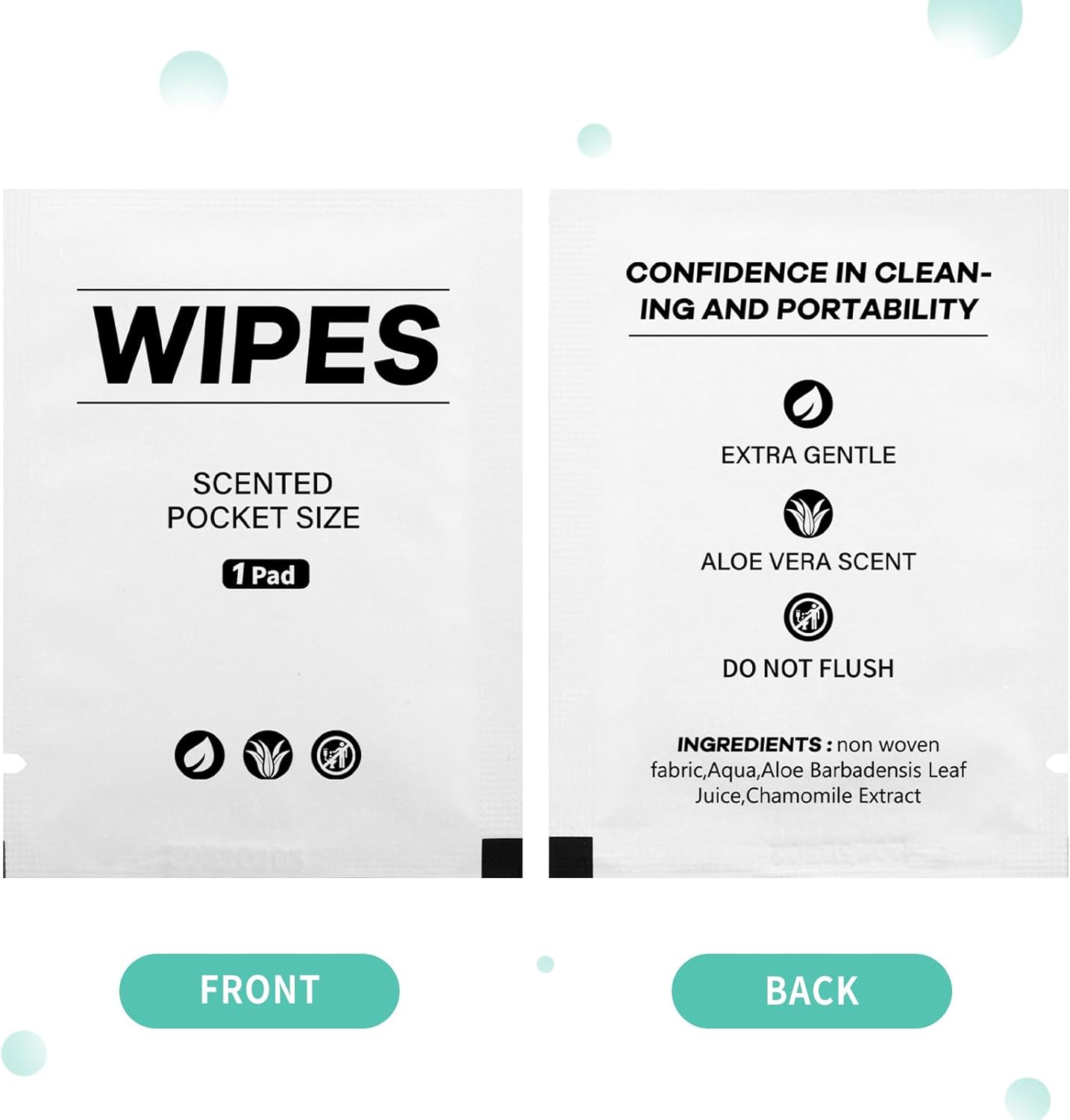 400 Pcs Butt Wet Wipes for Women Individually Wrapped Wipes for Women Man Travel Hand Face Body Cleaning Adults Bathroom Toilet Daily Use(White)