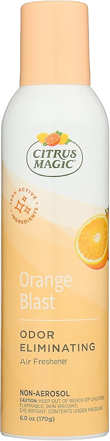 Citrus Magic Odor Eliminator Air Freshener Spray for Home, Orange Blast, 3-Ounce, Pack of 3