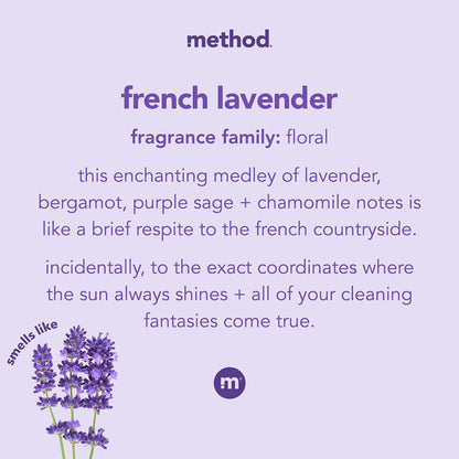 Method All-Purpose Cleaner Spray, French Lavender, Perfect for Most Counters, Tiles and More, 28 Fl Oz, (Pack of 4)