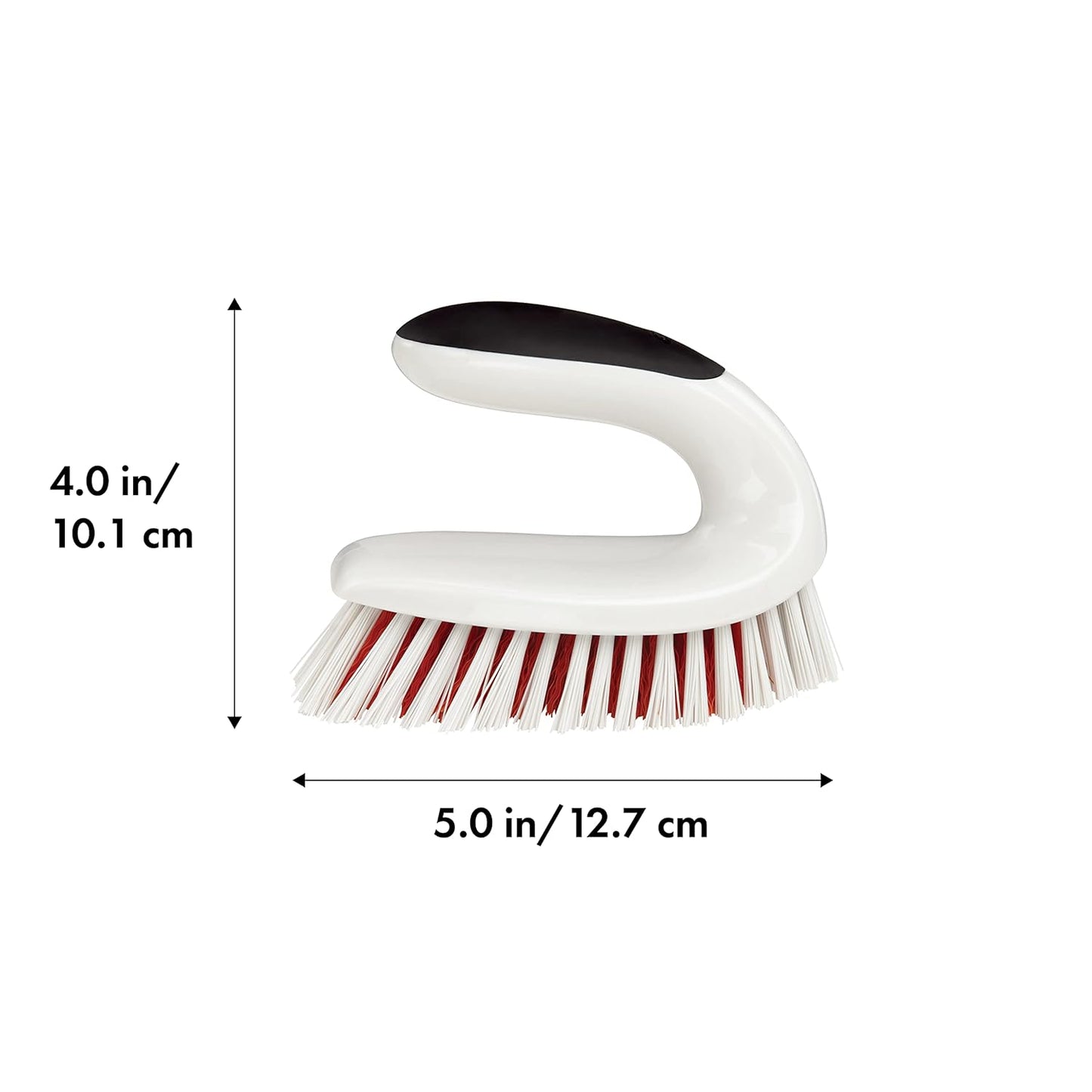 OXO Good Grips All-Purpose Scrub Brush – 2-Pack, Crevice Cleaning, Bathroom Cleaning, Scrub Brush with Handle, Brushes to Scrub Your Kitchen or bathrooms