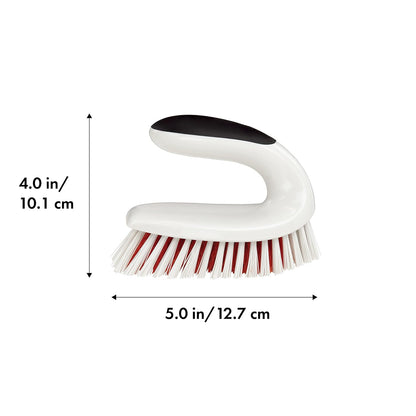 OXO Good Grips All-Purpose Scrub Brush – 2-Pack, Crevice Cleaning, Bathroom Cleaning, Scrub Brush with Handle, Brushes to Scrub Your Kitchen or bathrooms