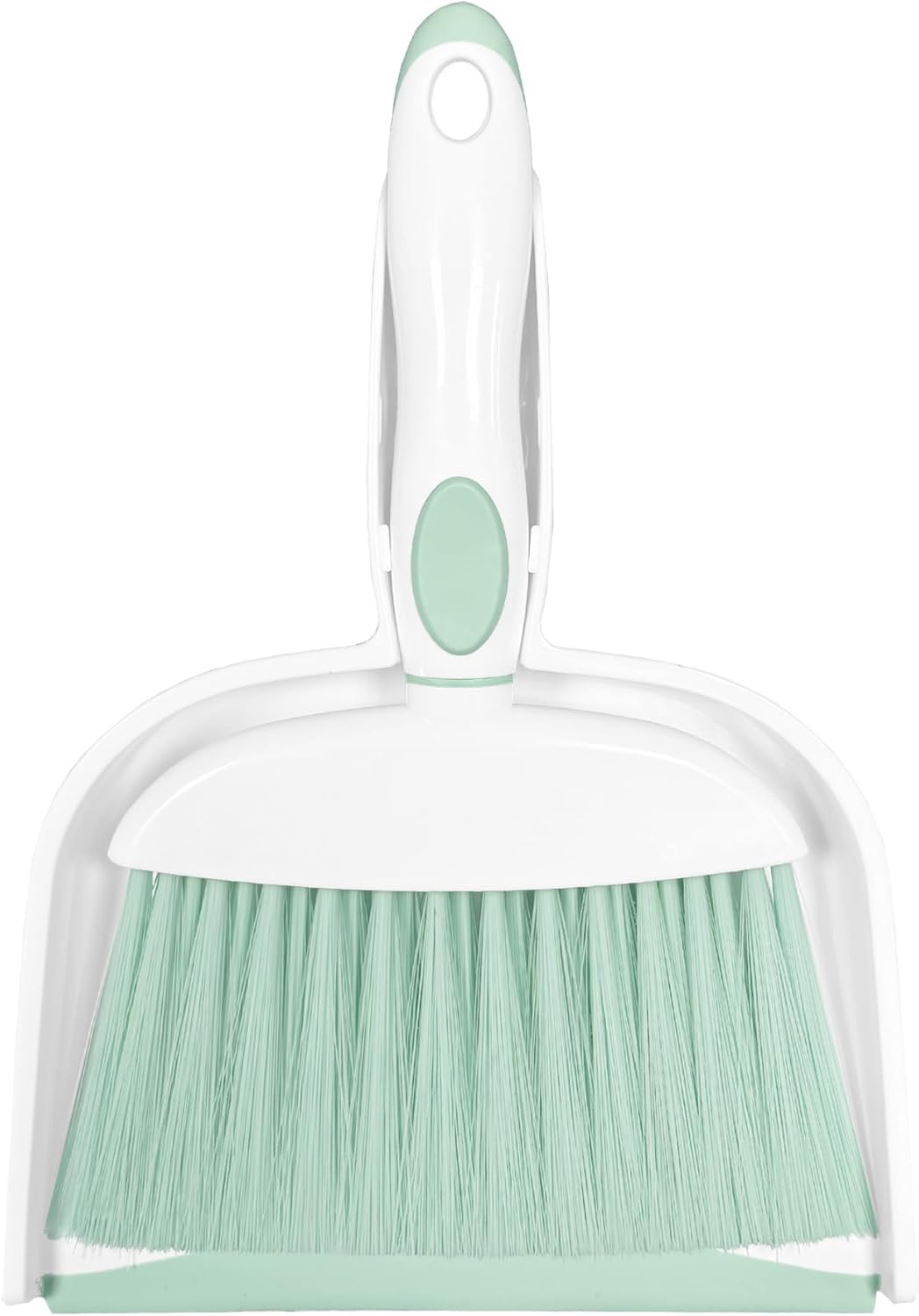Mini Broom and Dustpan Set Small Broom with Dustpan Combo Set Portable Cleaning Tools for Home Office RV Learning Camping (White+Grey)