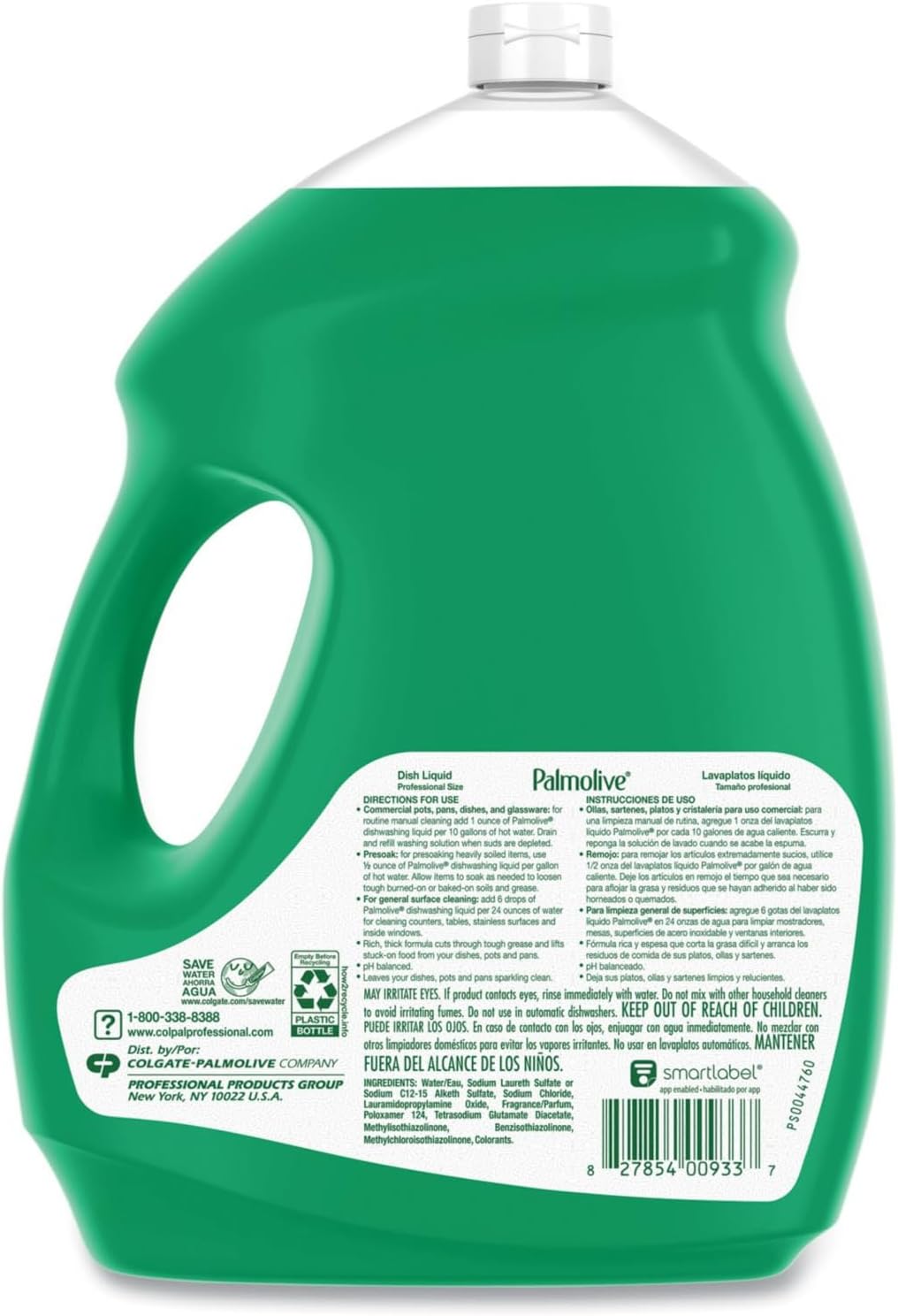Palmolive Ultra Professional Original Degreaser Dish Soap Refill, 145 Fl Oz, bundled with Heavy Duty Scotch Brite Sponge