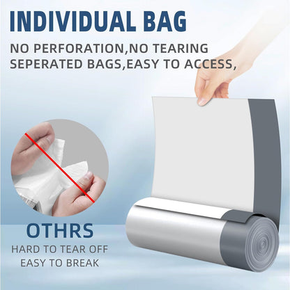 120 Counts 1.6 Gallon Mini Drawstring Trash Bags, Small Garbage Bags by KSSKSS, Code a fit 4.5-8 Liter, 1.2-2 Gal, White Trash Bin Liners for Home Office Kitchen Bathroom Bedroom