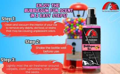3E Car Air Freshener Premium Baby Powder Scent 16 fl oz – Professional Automotive Air Freshener & Odor Eliminator, Long-Lasting Interior Fragrance for Cars, Trucks, SUVs, RV, Home & Office