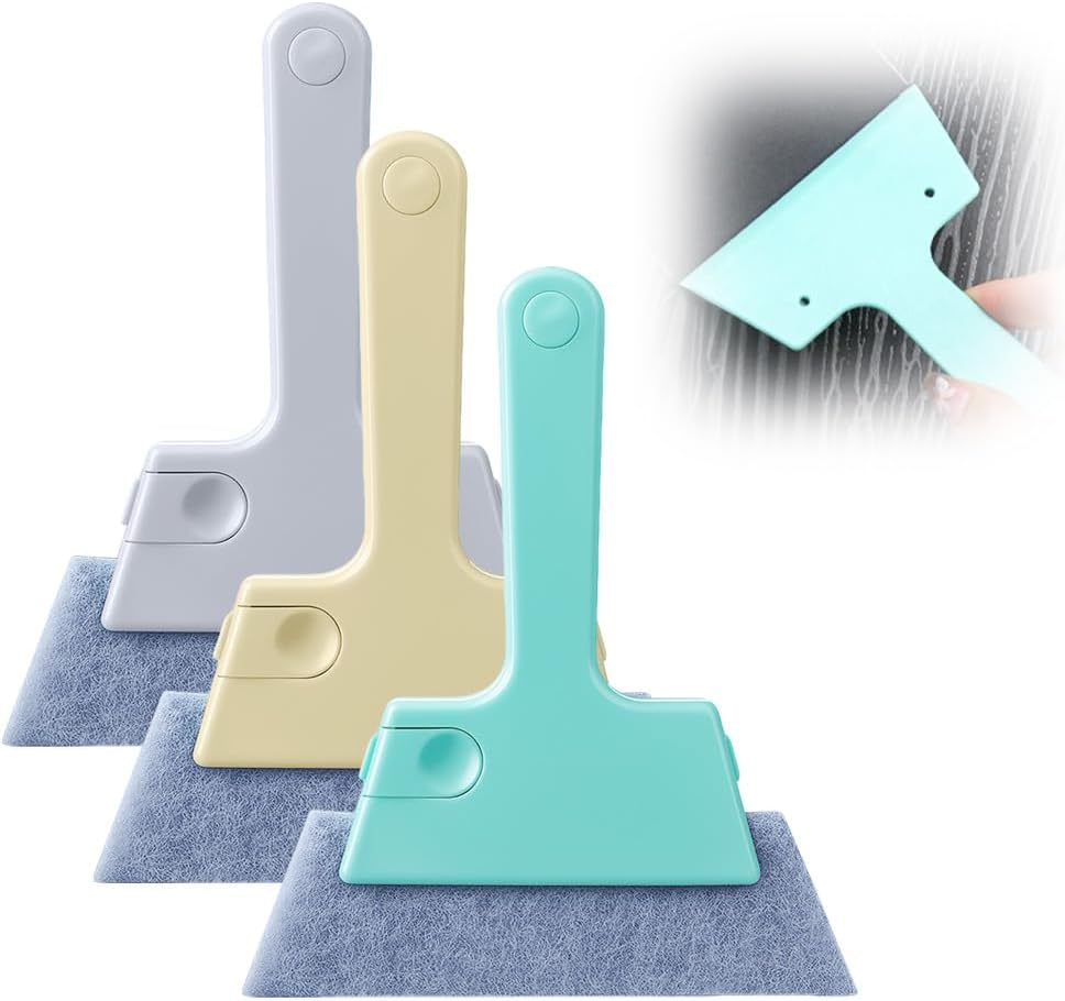 Magic Window Track Cleaner, 2024 Upgraded Window Groove Cleaning Brush Tools Set, Hand-held Window Track Cleaner Brushes Tools Set for Window lides Gaps Tile Lines Shutter Car Vents (Mix 3PCS)