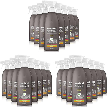 Method Heavy Duty Degreaser, Lemongrass Scent, Oven Cleaner & Stove Top Cleaner, 28 Oz Spray Bottle (Pack of 1),(Packaging may vary)