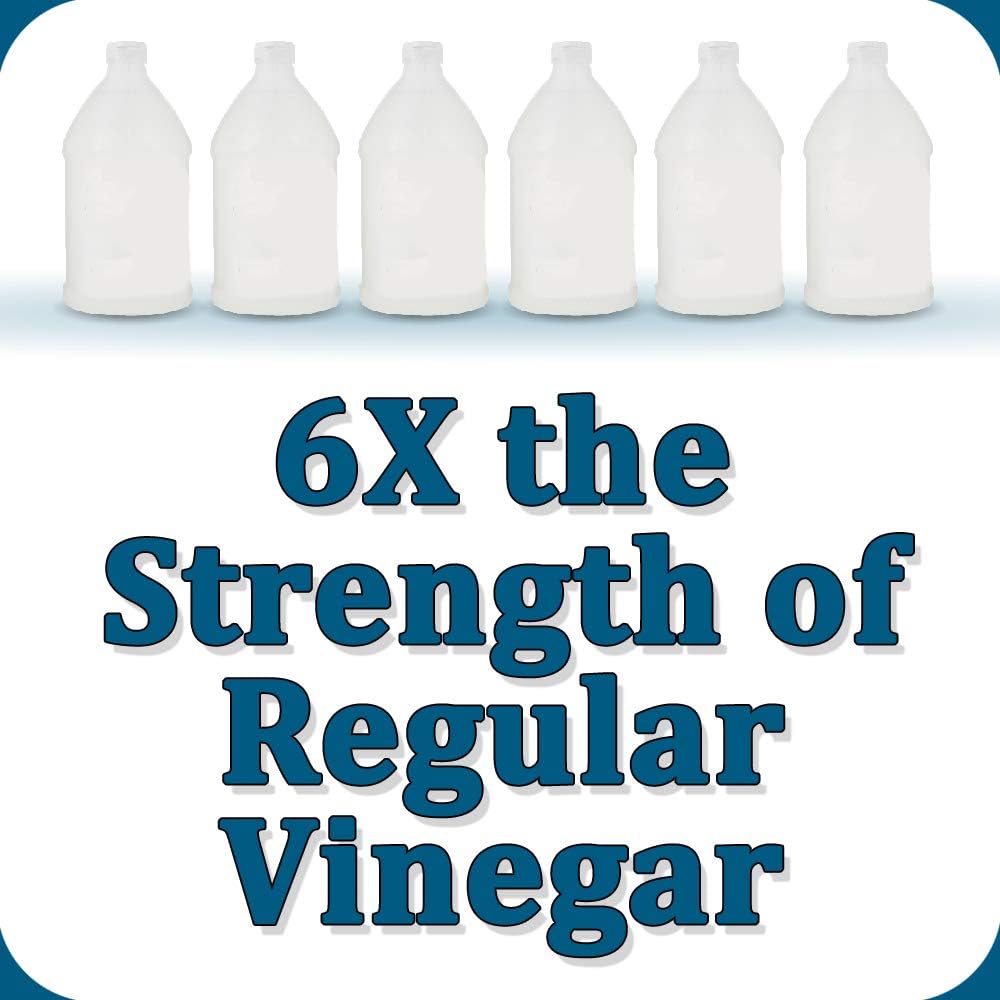 Natural Armor 30% Vinegar Industrial Strength Cleaning Agent Concentrate - 6X Stronger Than Regular Vinegar (128 Oz Gallon)