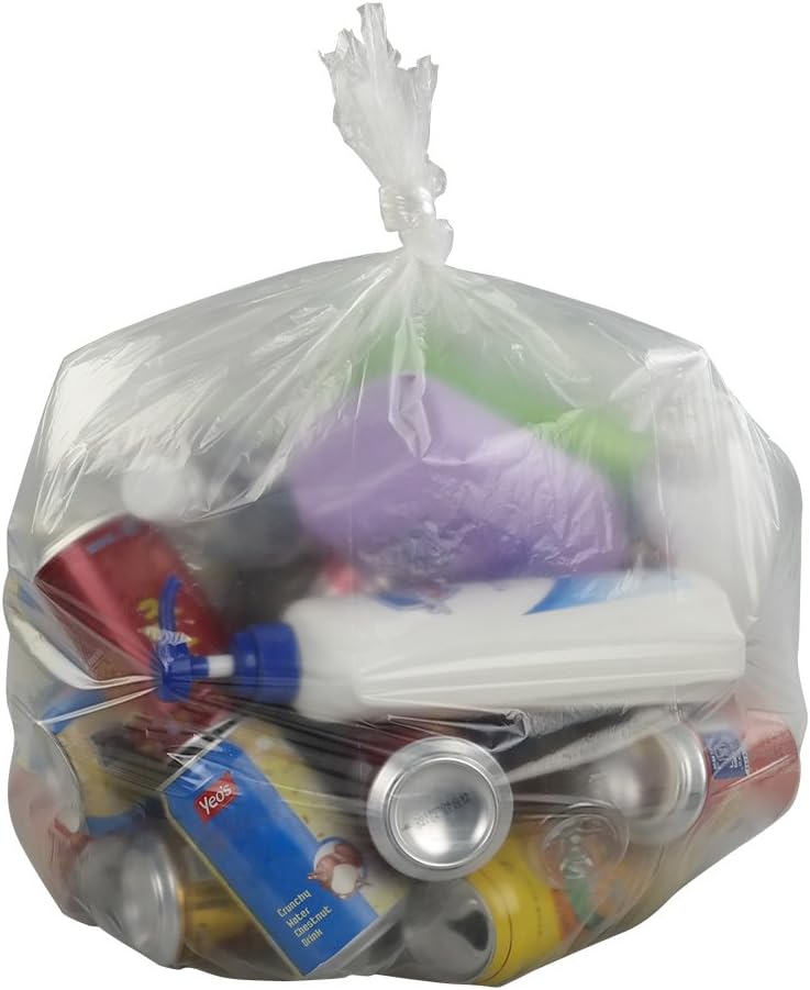 18 Gallon Clear Large Trash Bag, 95 Counts