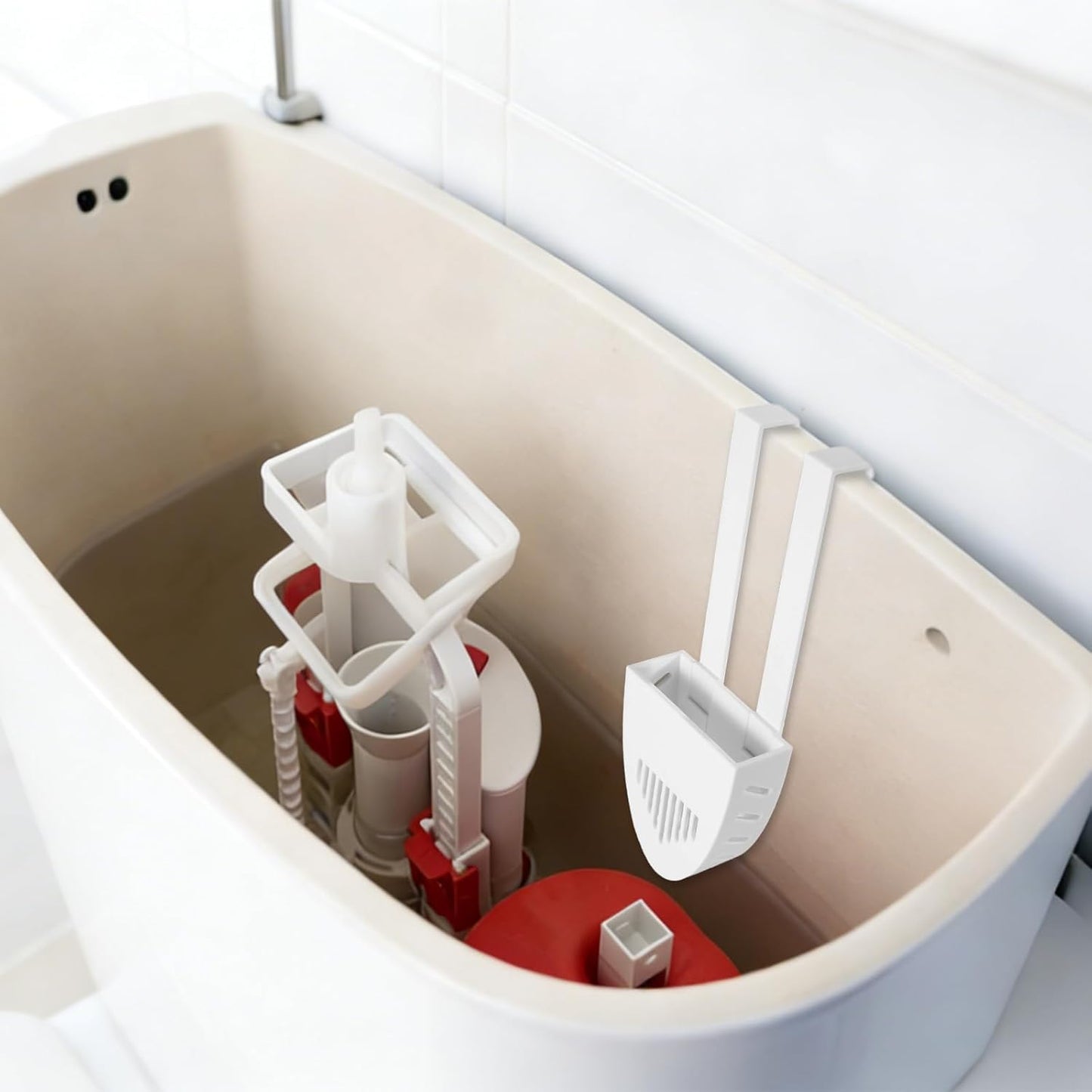 2 Sets Toilet Tank Tablet Holder, Hanging Toilet Bowl Carrier Hook Tablet Holder Hanger Bracket Caddy Avoids Dissolved from Polluting Water Tank Cleaning