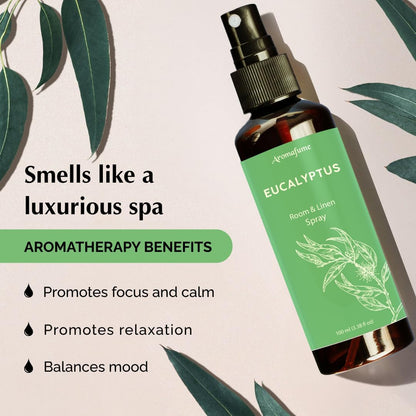Vanilla Room, Linen & Pillow Spray by Aromafume | 100ml/3.38 fl oz | with Pure Vanilla Essential Oil | Aromatherapy Spray | Mist for Bedding, Fabrics