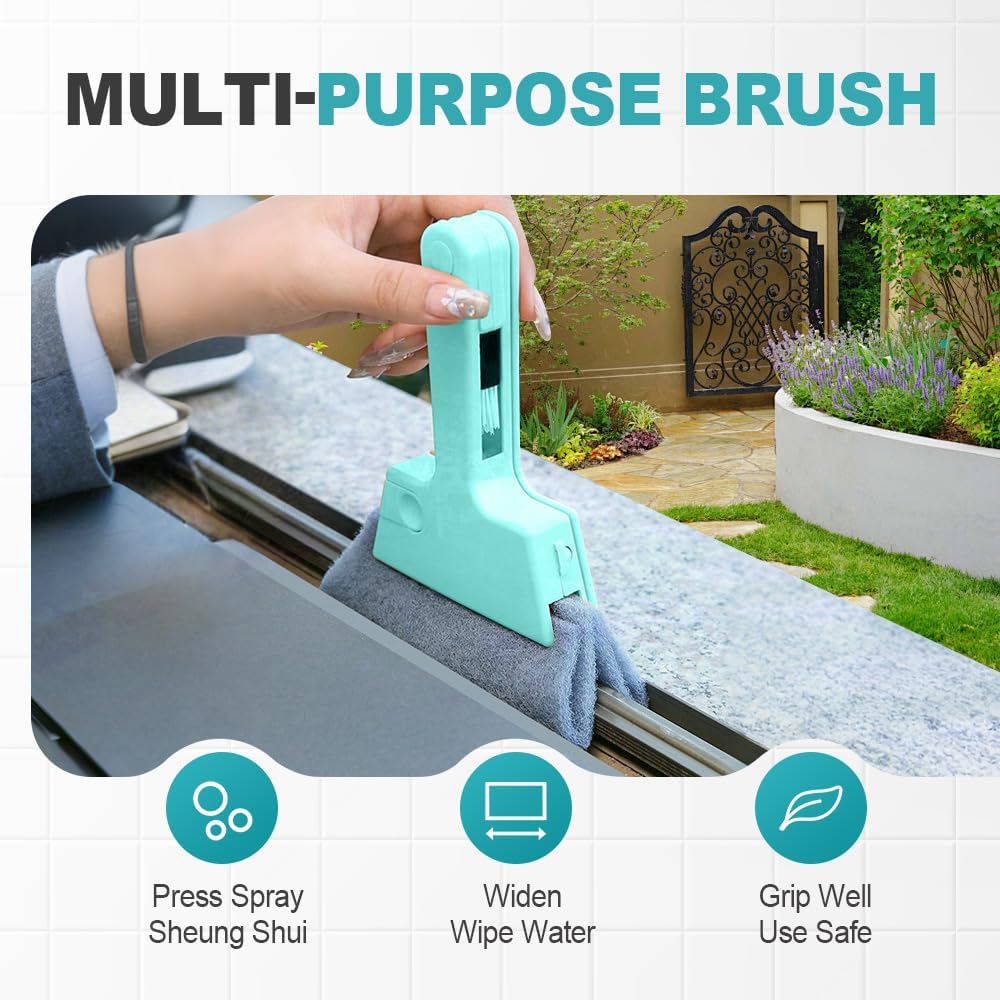 Magic Window Track Cleaner, 2024 Upgraded Window Groove Cleaning Brush Tools Set, Hand-held Window Track Cleaner Brushes Tools Set for Window lides Gaps Tile Lines Shutter Car Vents (Mix 3PCS)