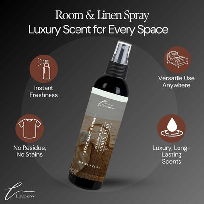 Lapew Room & Linen Spray | Fragrance Mist for Home, Car & Office | Fabric & Air Freshener | Neutralizing Mist | Made in USA | Cozy Cinnamon & Apple - Colors B