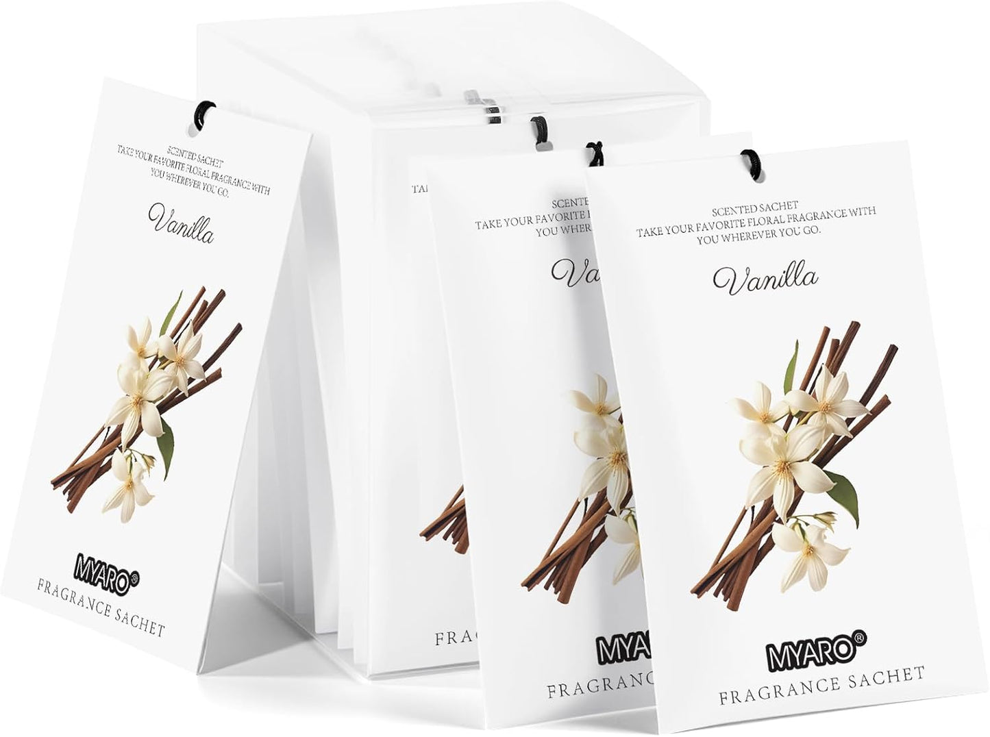 MYARO 12 Pack Fresh Linen Scented Sachets for Drawer, Closet & Car Air Freshener Bags | Odor Eliminator & Fabric Refresher | Crisp, Clean Home Fragrance Gift Set