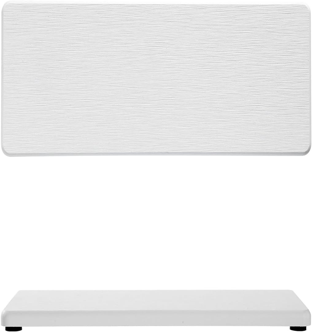 2PCS Water Absorbing Stone Drying Tray for Kitchen Counter & Bathroom Sink, Diatomite Faucet Splash Guard, Soap Dispenser Rack & Sponge Holder Caddy Organizer, Marble White (Printed Pattern), 9"x 3.5"